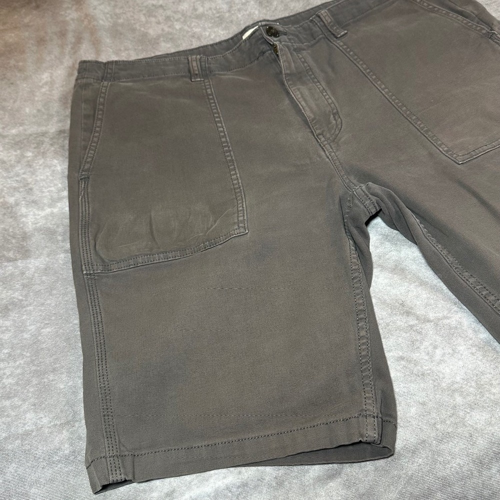 Goodthreads Mens 38 Utility Carpenter Shorts Gray Cotton Blend Casual Comfort - Picture 3 of 9